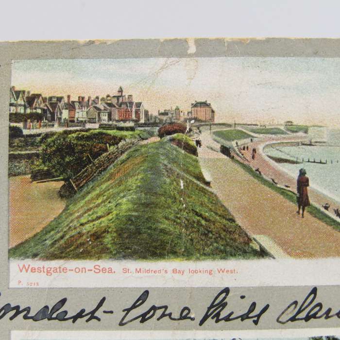 South Africa 1906 Postcard with 4 Margate scenes - some damage