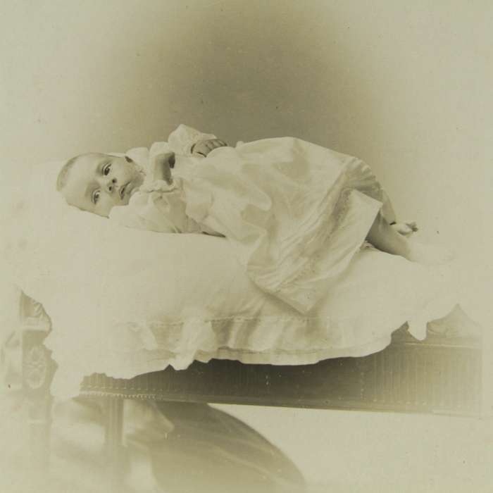 Early 1900`s photo postcard - name of baby is Geoffrey Thomas Flint