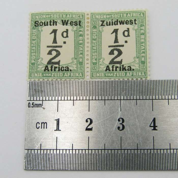 South West Africa Postage due 1/2d SACC 17 mint hinged pair