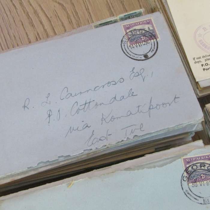 Lot of 255 postal history letters of the Cairncross family