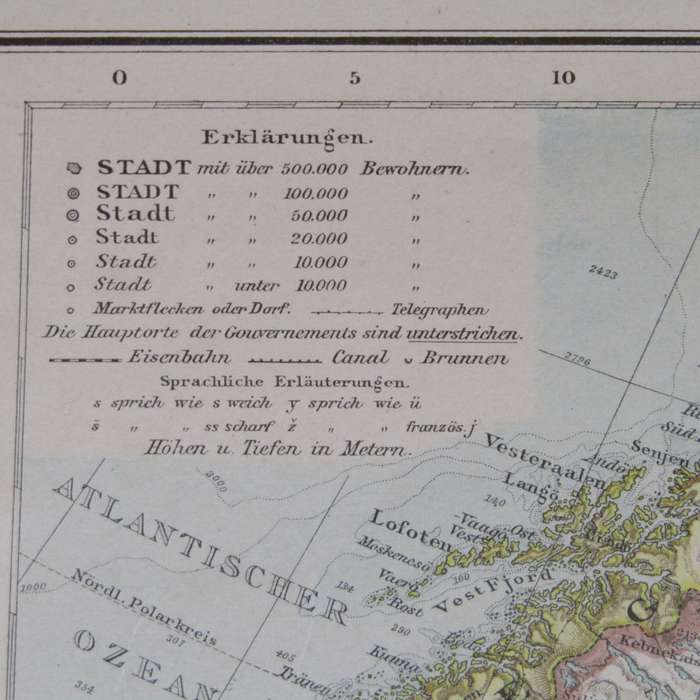 1901 Map of European Russia - on A2 - Scaled 1 : 8700 000
