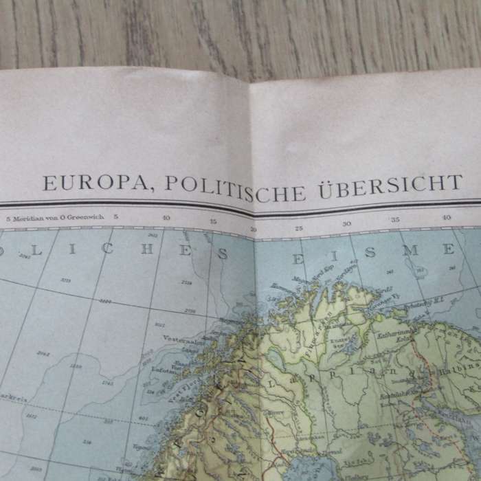 1901 European political map on A2 - Scaled 1 : 12 000 000