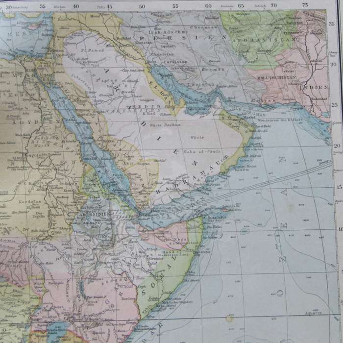 1901 Map of Africa on A2 - 1 : 23 000 000 scale