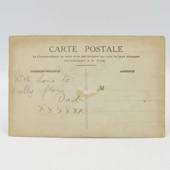 Antique embroidered postcard - My best Kisses