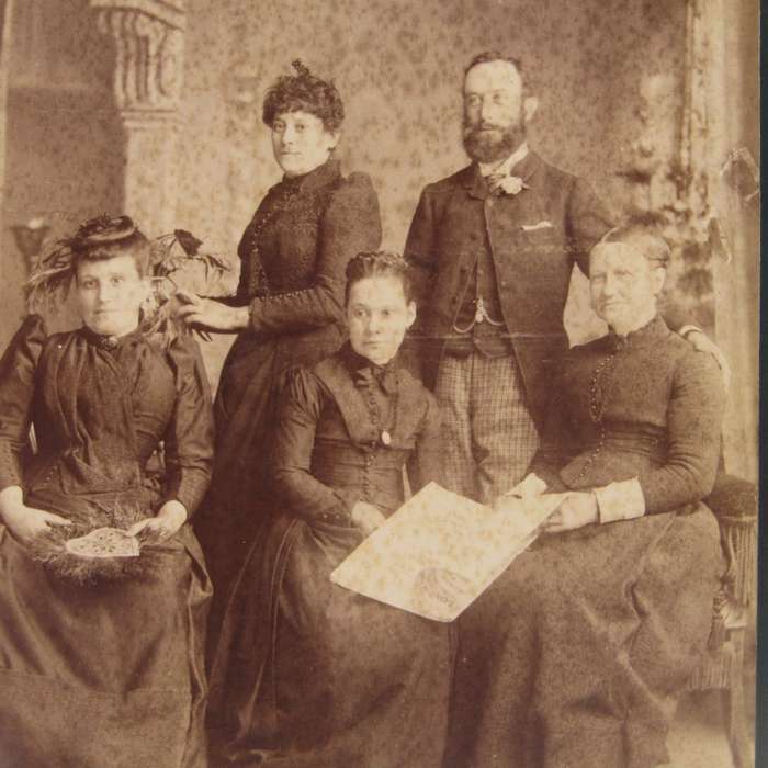 Antique photo of a family taken by Tripp of Adderley Street - Cape Town