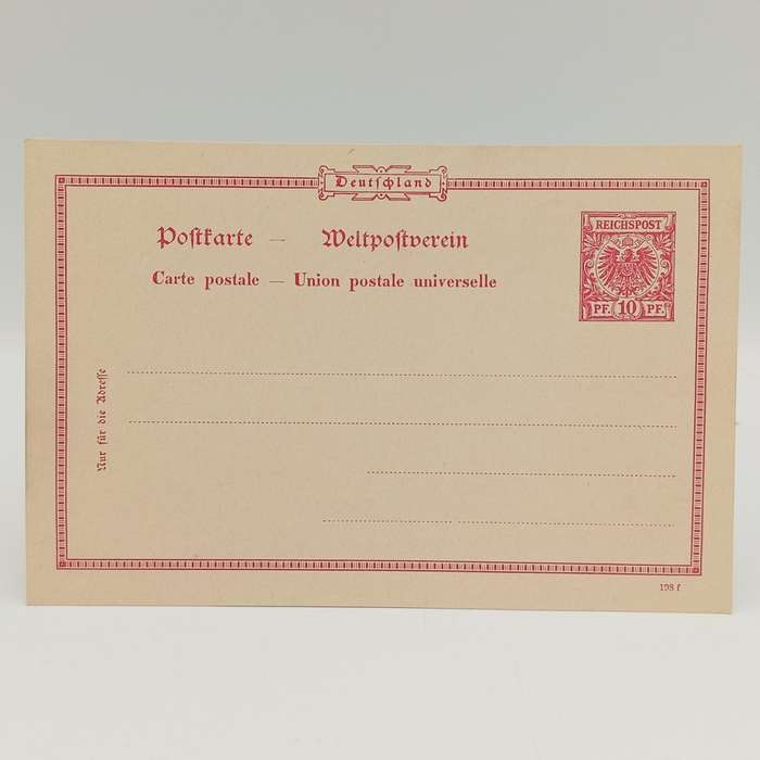 Pre printed German Reichspost postcard circalated 1900 - unused in excellent condition