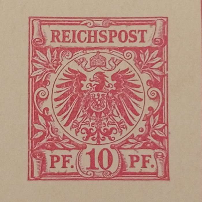 Pre printed German Reichspost postcard circalated 1900 - unused in excellent condition