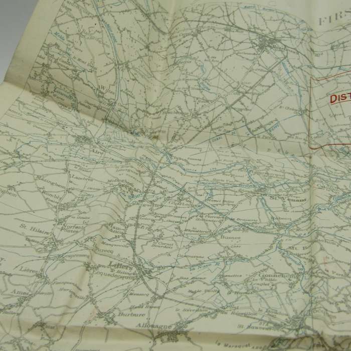 Forces Map WW1 Normandy area with Distribution of German forces on 15-6-1916