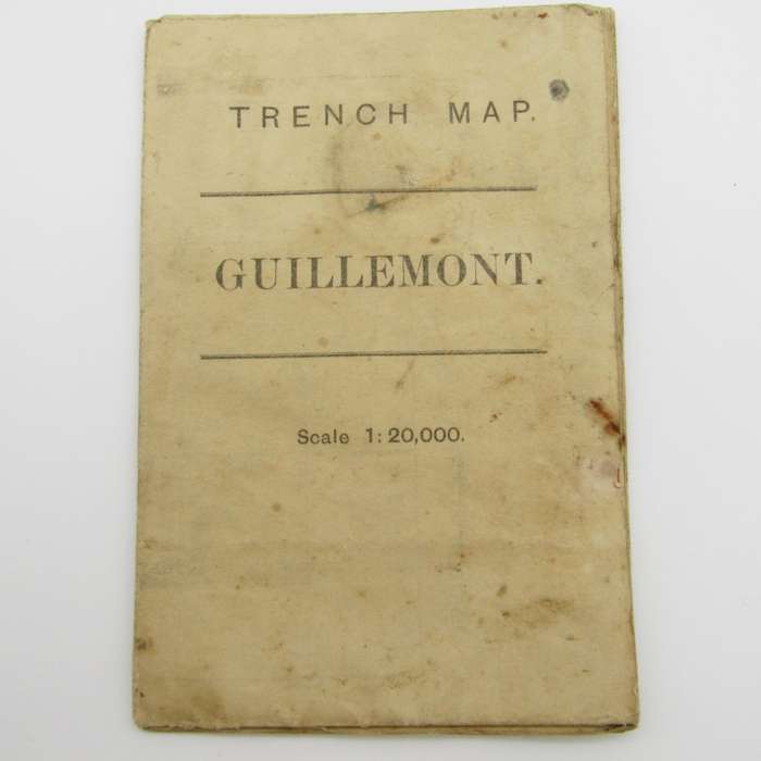 WW1 Trench Map of Guillemont 5/8/1916 - Just before the battle of early September 1916