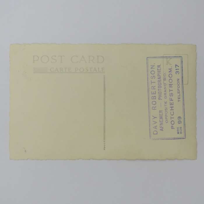 Postcard unused of Blonde girl. Taken by Davy Robertson of Potchefstroom - Vintage probably 1940`s