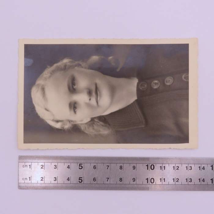 Postcard unused of Blonde girl. Taken by Davy Robertson of Potchefstroom - Vintage probably 1940`s
