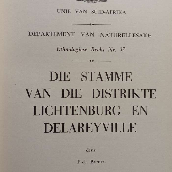 Unie van Suid Afrika Departement van Naturellesake