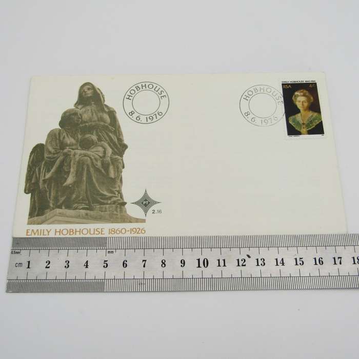South Africa first day cover Emily Hobhouse with Error stamp - Stroke through O of Hobhouse