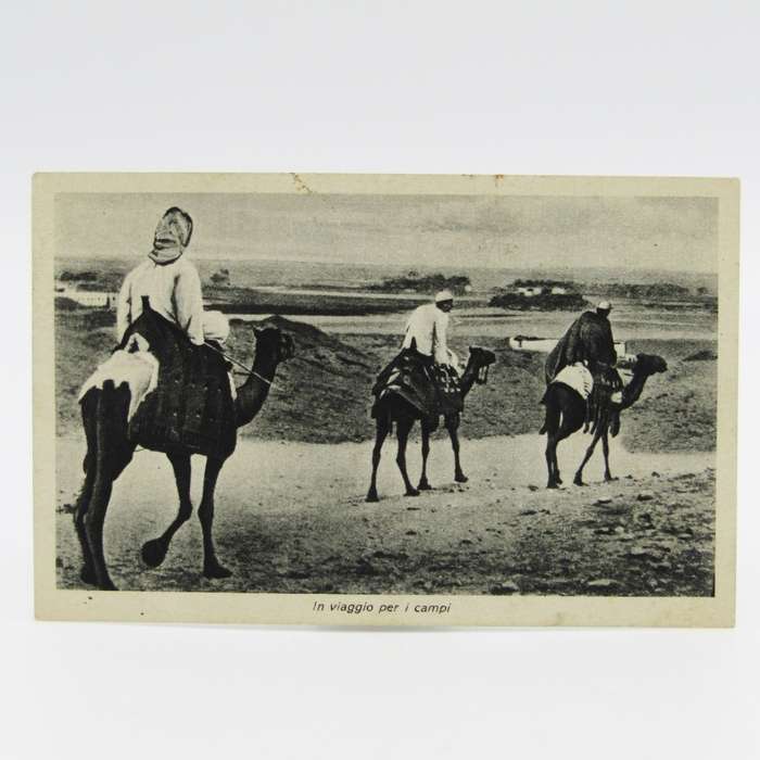 Libia Italian Colonial Postcard 1940 to Napels Italy with 20 cent Libiastamp