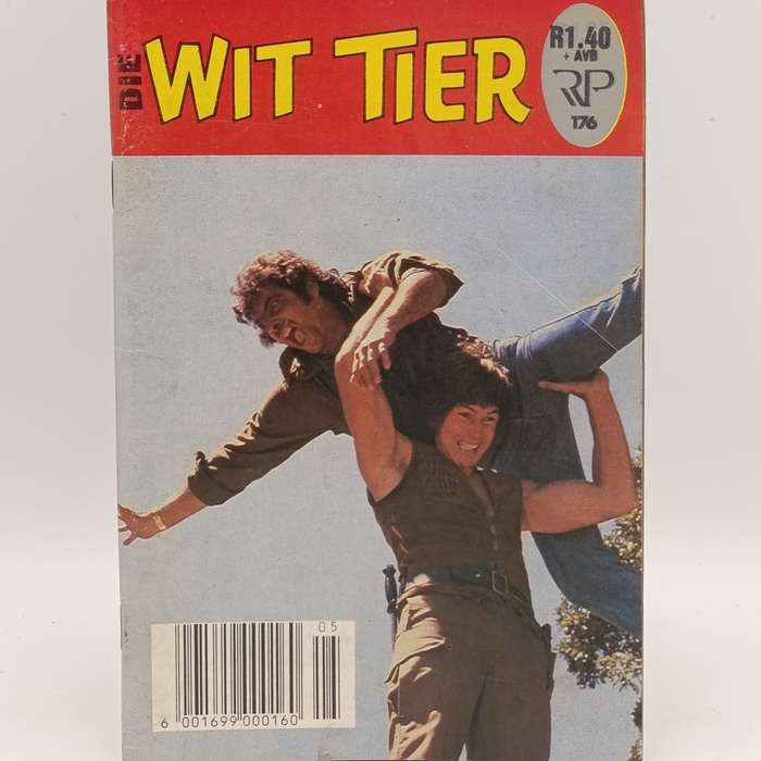Die Wit Tier no 176 price overprinted Afrikaans photo comic book