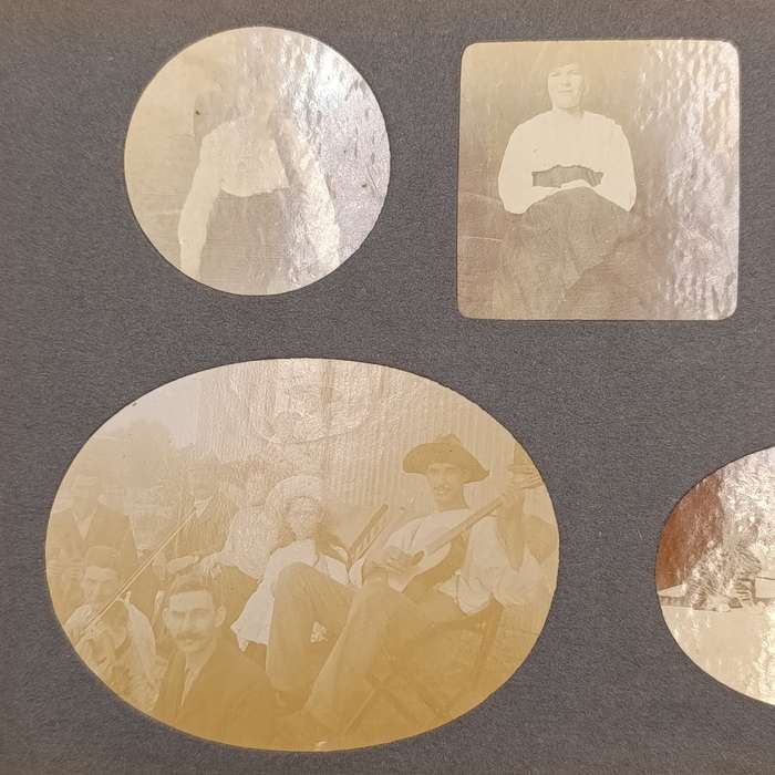 Lot of 114 antique photos in album - mostly people and presumably Pretoria and surroundings