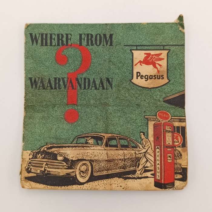Vintage Pegasus `Where from/Waarvandaan?` South African car registration letters booklet
