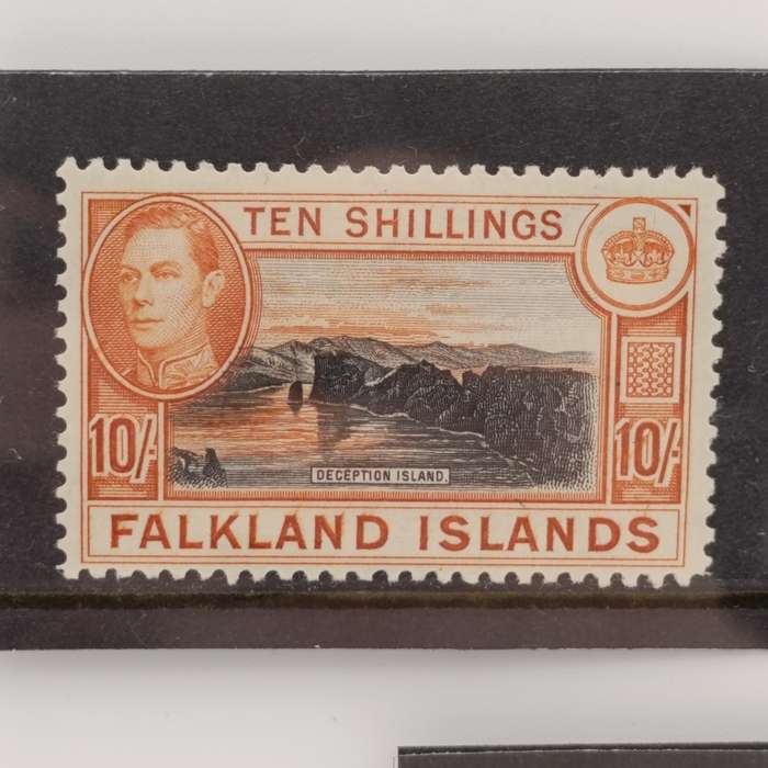 Falkland Islands - 1st printings (1938-50) 5 Shilling, 10 Shilling, 1 Pound VF LMM, 5G 161-63