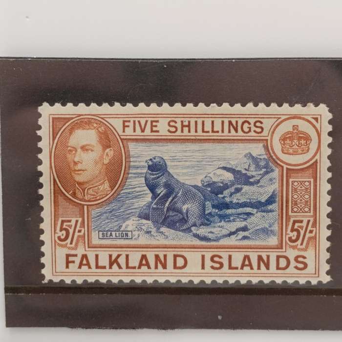 Falkland Islands - 1st printings (1938-50) 5 Shilling, 10 Shilling, 1 Pound VF LMM, 5G 161-63
