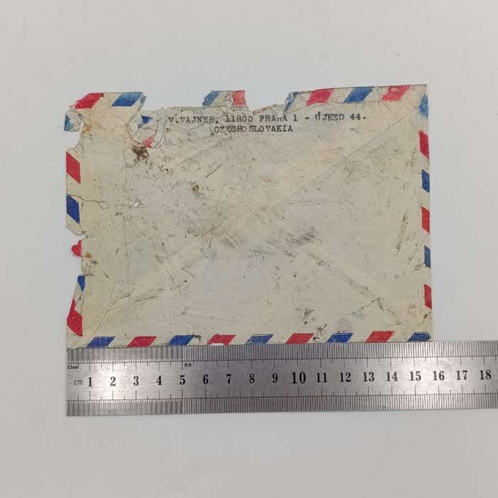 Letter posted from Czeckoslovakia to Claremont, South Africa and returned from air crash