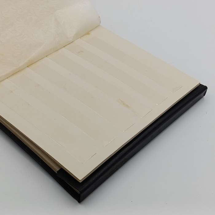18 page stamp album with closing clip - very good condition