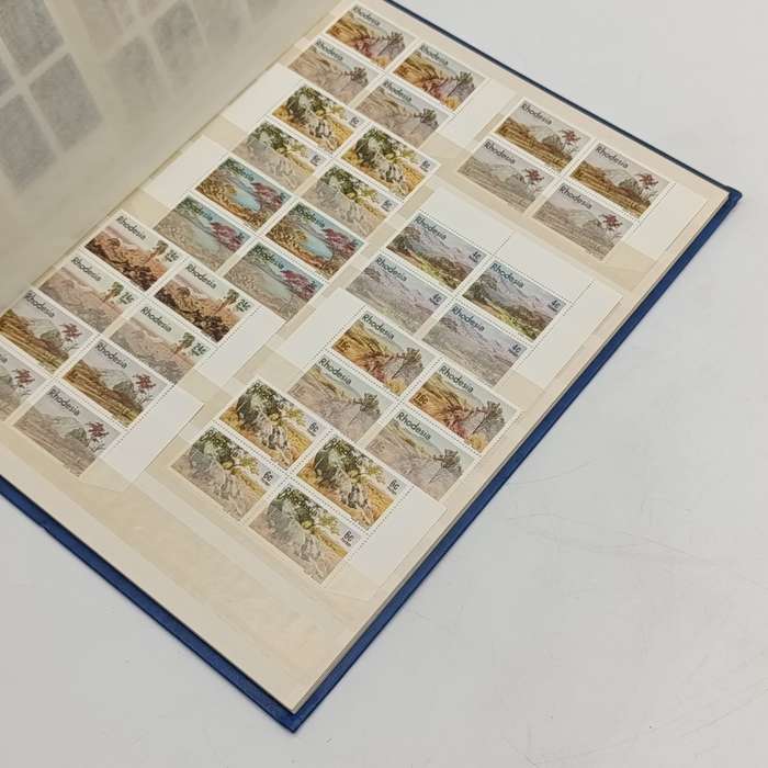 16 page album with 192 mint Rhodesia vulnerable species animal stamps