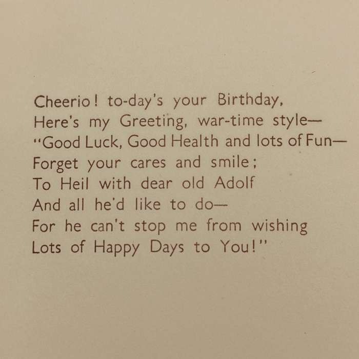WW2 The British Army Greetings card
