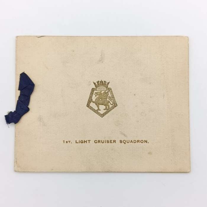 WW1 HMS Dragon 1st Light Cruiser squadron Christmas greetings card