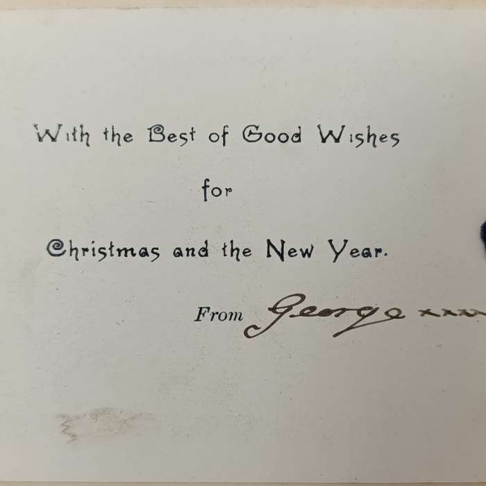 WW1 HMS Dragon 1st Light Cruiser squadron Christmas greetings card