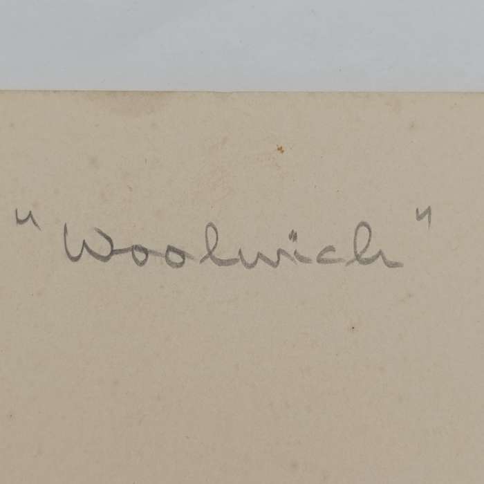 British H.M.S Woolwich 1935 Christmas Greetings card with photo of ship