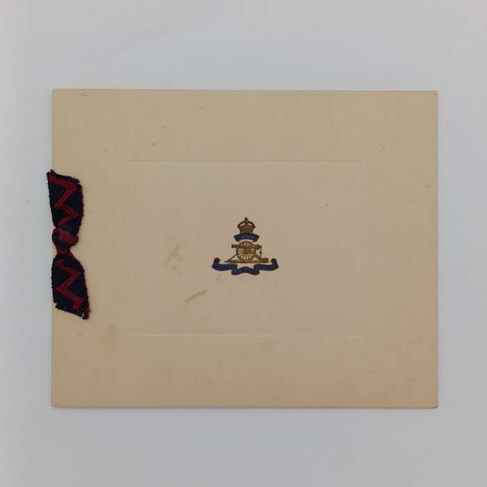 WW1 The Royal Artillery Christmas greetings card