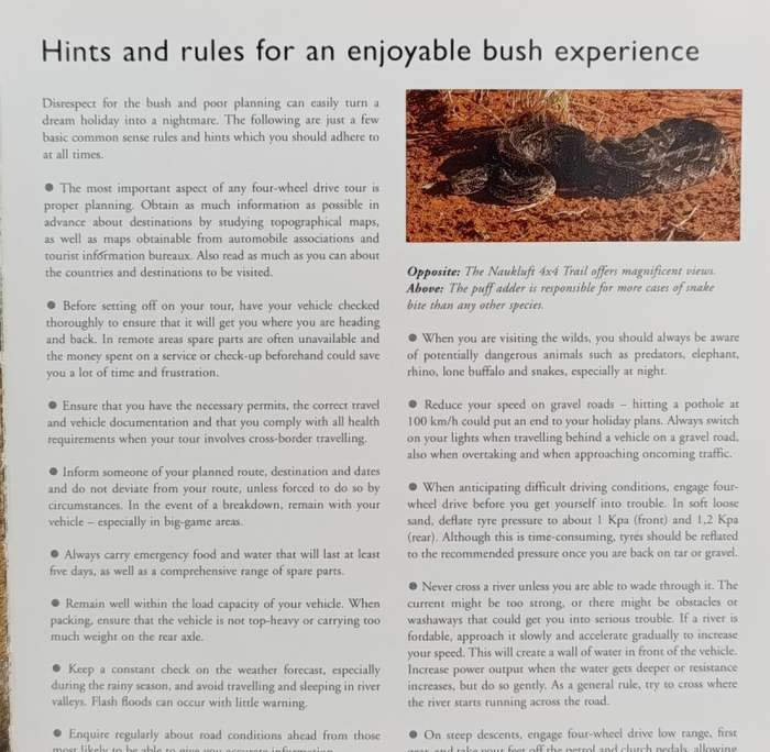 Overland through Southern Africa - 14 Tour with maps by Willie and Sandra Olivier