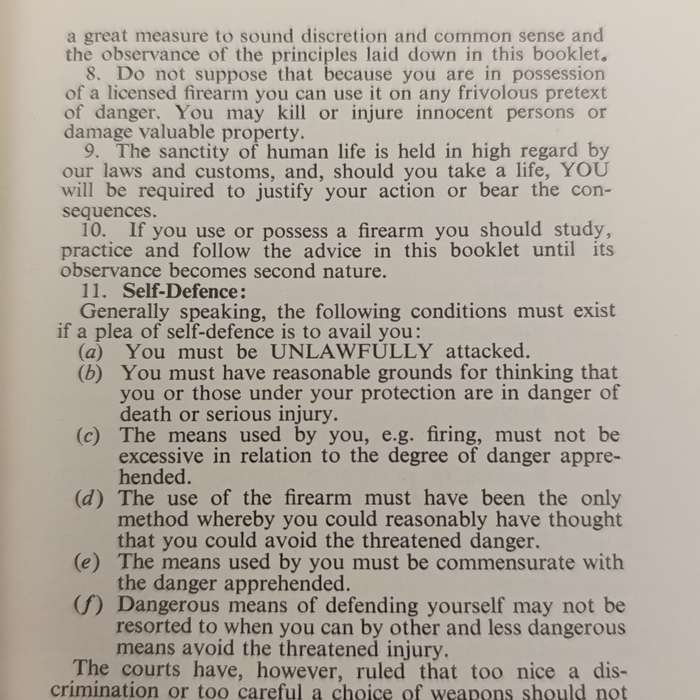 The Possession, Use, Care and Safe Custody of Firearms by Col. J.A Noppe