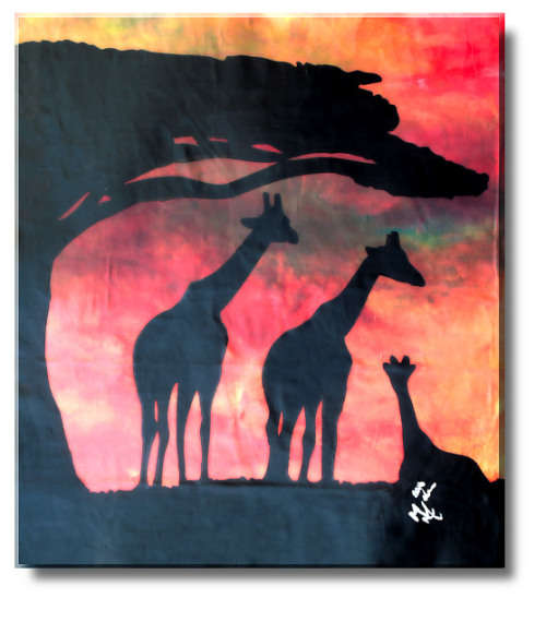 Stunning Giraffe Silhouette. By Melanie Van Der Merwe