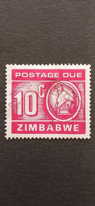ZIMBABWE 1980 NUMERAL STAMPS WITH COAT OF ARMS(POSTAGE DUE STAMPS)