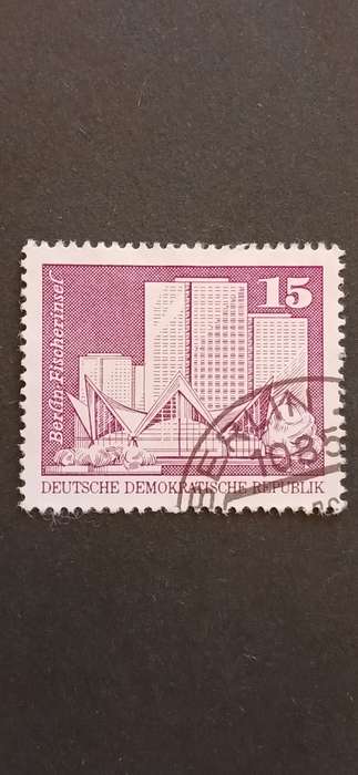 DDR 1973 BERLIN BUILDINGS FISHERMAN`S ISLAND & WORLD CLOCK ALEXANDER SQUARE