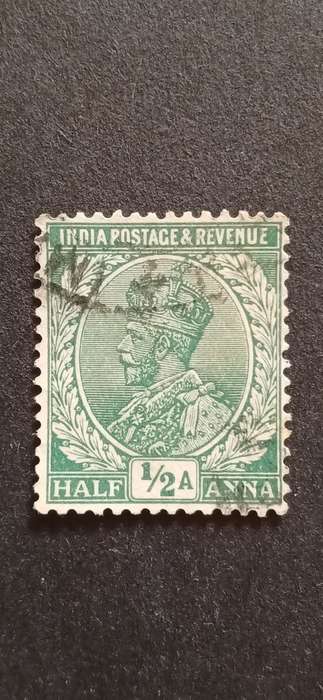 INDIA 1911-12 KING GEORGE V 1865-1936 INSCRIPTION `INDIA POSTAGE`
