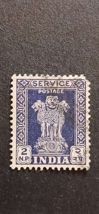 INDIA 1957 SERVICE STAMPS CAPITAL OF ASOKA PILLAR