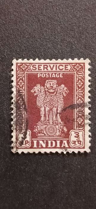 INDIA 1957 SERVICE STAMPS CAPITAL OF ASOKA PILLAR