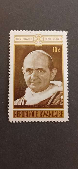 RWANDA 1970 100TH ANNIV OF THE 1ST VATICAN COUNCIL