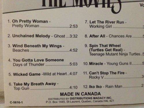 CD - The Best of The Movies