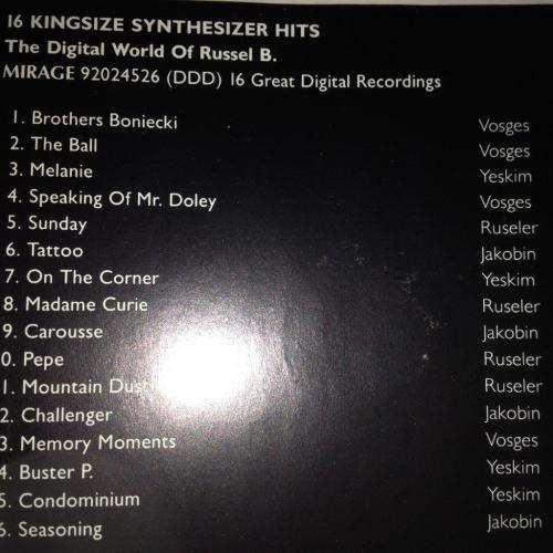 CD - The Digital World of Russel B. 16 Kingsize Synthesizer Hits