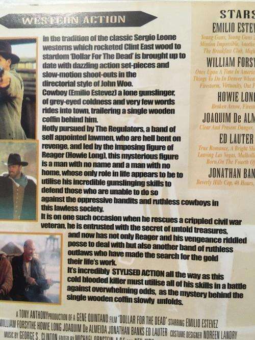DVD - Dollar For The Dead - Emilio Estevez, William Forsyhte