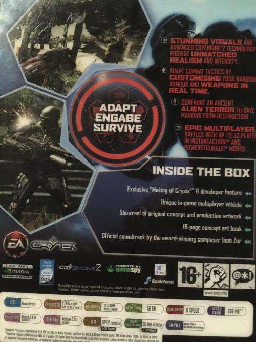 PC - Crysis Special Edition Steel Book Tin Case