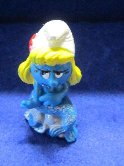 Vintage Peyo Mermaid Smurfette - Made in West Germany 1981