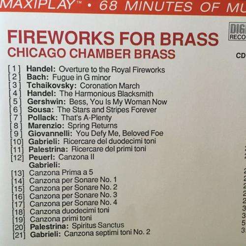 CD - Fireworks For Brass