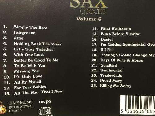 CD - 25 Great Sax Volume 3