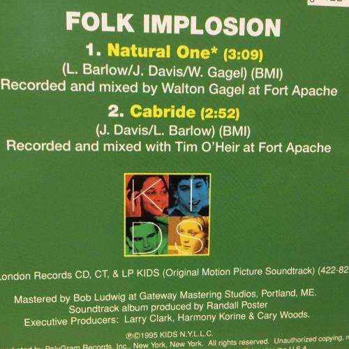 CD - `Natural One` Folk Implosion - From The Kids Soundtrack