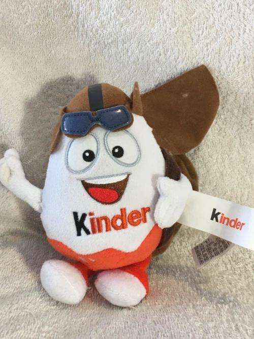 Kinder Surprise Limited Edition Aviator Plush Soft Toy Collectable Teddy Egg +-19cm