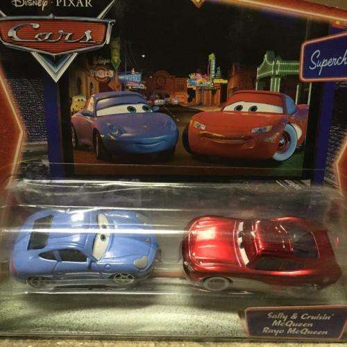 Cars - Sally & Cruisin Lightning McQueen - Super Charged Disney Pixar Cars (Die Cast)